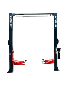 Katool KT-AS110D Two Post asymmetrical arm Vehicle Lift 11,000lbs Single Point Lock Release